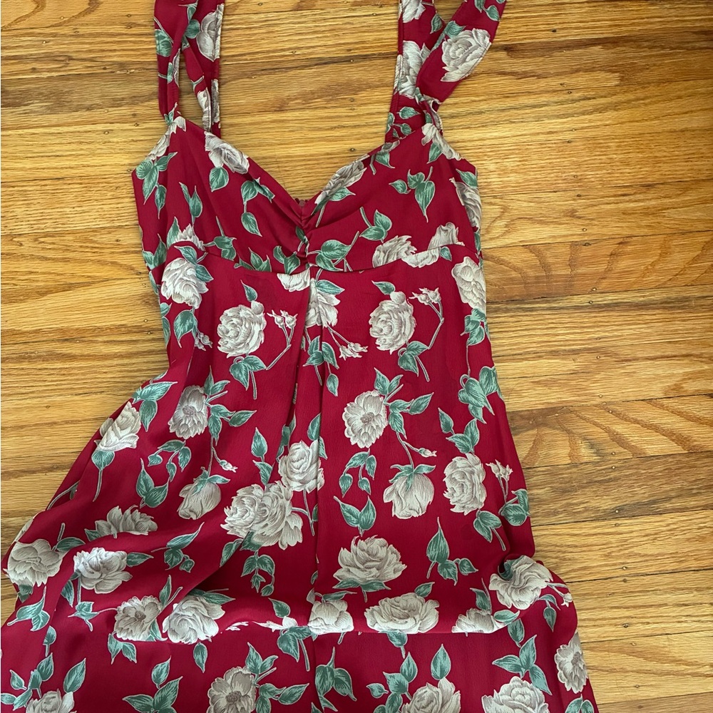 Flynn Skye Burgundy Floral Maxi Dress